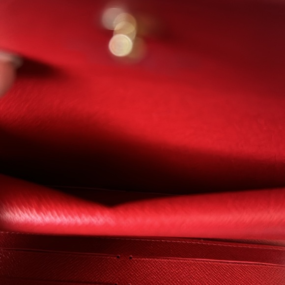 LOUIS VUITTON ❤️EPI Red Tri-fold Leather NEW/Unused Flawless Authentic Vintage - Picture 8 of 16